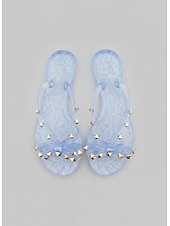 billige Sklisandaler-svarte sløyfeflip-flops med pigg for kvinner – elegante strandsandaler med komfortabel flat såle for sommerbruk