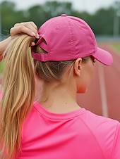 olcso Női kalapok-női gyorsan száradó poliészter lófarokba varrt baseballsapka, állítható, többszínű sportsapka hétköznapi viseletre, futáshoz, túrázáshoz, teniszhez, edzőtermi edzésekhez és szabadtéri tevékenységekhez