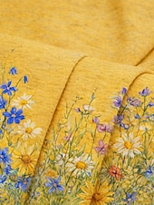 economico Abiti casual floreali-Per donna Abito Midi Abito a Tubino Vacanza Casual Boho Quotidiano Abito Estivo Abito Primaverile Vestibilità regolare Floreale Grafico Manica Corta Girocollo Giallo Verde chiaro Rosa Azzurro cielo