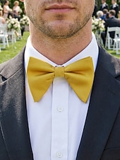 economico Matrimonio ACC-Papillon da uomo regolabile in poliestere, multicolore, accessorio formale per matrimoni, feste e cene di gala, design classico pre-annodato, adatto per matrimoni, banchetti e occasioni speciali.