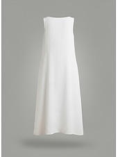 abordables Vestidos-Mujer Vestido maxi Vestido de cambio Vestido de verano Casual Diario Holgado Plano Sin Mangas Cuello Barco Azul Piscina Negro Blanco Verde Claro Verano Primavera Otoño