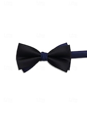billiga Bröllop ACC-Herrfluga med dubbla lager, polyestermaterial, flerfärgad, justerbar längd, elegant accessoar för bröllopsfest och formell middag