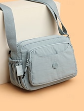 Χαμηλού Κόστους Τσάντες χιαστί-Γυναικεία αδιάβροχη τσάντα χιαστί από νάιλον, μεγάλη χωρητικότητα με πολλά διαμερίσματα, ρυθμιζόμενο ιμάντα ώμου, κομψή για υπαίθριες δραστηριότητες, διακοπές στην παραλία, πεζοπορία, καθημερινή