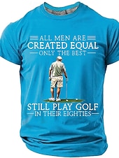 preiswerte Hobby T-Shirts-Herren Golf T Shirt Kurzarm T-Shirt 3D-Druck Rundhalsausschnitt Hemd Mode Täglich Täglich Straße Rote Dunkelgrün Sommer Frühling Bekleidung S M L XL XXL XXXL