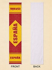 abordables Accesorios-Bufanda de toalla de poliéster para hombre con estampado de la bandera de España, bufanda suave para aficionados al fútbol, ideal para animar en los días de partido, eventos en estadios, retransmisiones deportivas y uso diario informal.