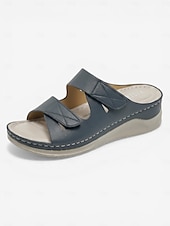 abordables Comfort Sandals-Women's Light Brown Arch Support Comfort Sandals – Double Adjustable Strap Slide Slippers, Soft Cushioned Slip-On Shoes for Home, Travel &amp; Everyday Use