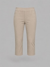 billige Vanlige leggings-Dame Capri-bukser Leggings Elegant Ferie Grunnleggende Kalv lengde Høy Midje Helfarge Komfort Elastisk Daglig Svart Hvit Kakifarget Sommer Vår Bodycon topp
