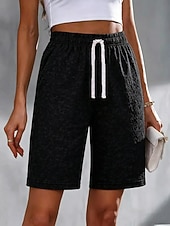 preiswerte Bermudashorts-Damen Bermudashorts Chinos Shorts 100% Baumwolle Urlaub Basic Knielang Mittlere Taillenlinie Komfort Dehnbar Täglich Urlaub Formell Grasgrün Schwarz Rosenrot Kaffee Sommer Frühling Normale Passform