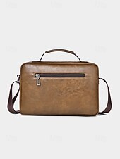 economico Borselli da uomo-Borsa a tracolla da uomo in similpelle, borsa a mano multi-scomparto di grande capacità con tracolla regolabile, borsa da viaggio elegante e casual per il lavoro e gli spostamenti quotidiani.