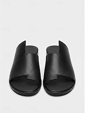 ieftine Sandale tip slide-Pentru femei Sandale Papuci Boho Sandale plate Sandale Ortopedice Sandale Bunion În aer liber Zilnic Plajă Culoare solidă Vară Primăvară Toc Drept Vârf deschis Clasic Casual minimalism Poliester