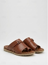 Недорогие Сандалии слайдеры-Женские черные сандалии из искусственной кожи без застежек – повседневные летние сандалии с перекрестными ремешками для удобства и стиля