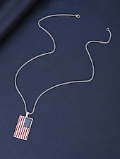 economico Accessori-Collana da uomo con ciondolo a forma di bandiera in acciaio inossidabile, collana con catena a bandiera di diversi paesi per le partite di calcio, per sostenere i tifosi, per fare il tifo allo stadio, per l'abbigliamento sportivo casual e per tutti i gior