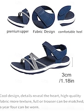 cheap Sport Sandals-Women's Outdoor Sport Sandals with Magic Tape Straps, Comfortable Walking Shoes for Hiking, Beach and Casual Outdoor Adventures