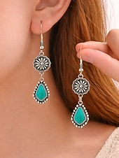 olcso Női fülbevaló-Női bohém türkiz ötvözet fülbevalók, könnyű függő ékszerek, tökéletesek tengerparti nyaraláshoz, hétköznapi viselethez és nyári kiegészítőkhöz