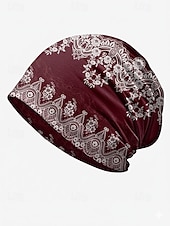 cheap Women's Hats-Women's Bohemian Soft Lightweight Polyester Hat Headscarf Neck Gaiter, Multi-Color Ethnic Print Hair Wrap and Tube Scarf for Beach Vacation Travel and Everyday Casual Wear
