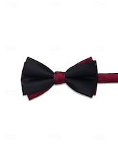 billiga Bröllop ACC-Herrfluga med dubbla lager, polyestermaterial, flerfärgad, justerbar längd, elegant accessoar för bröllopsfest och formell middag