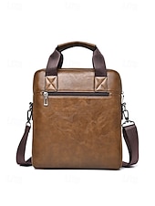 preiswerte Taschen für Herren-Messenger Bag für Herren aus Kunstleder, geräumige Aktentasche mit mehreren Fächern und verstellbarem Schultergurt, stilvolle Reisetasche für Freizeit und Beruf, geeignet für den täglichen Arbeitsweg und die Arbeit.