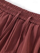economico Pantaloncini Bermuda-Per donna Bermuda Shorts Pantaloncini Estivi Shorts da Spiaggia Vacanza Moda Casual Quotidiano Lunghezza al ginocchio Vita Alta Tinta unica Semplice Coulisse Tasca Fascia Elastica Comodità Leggero
