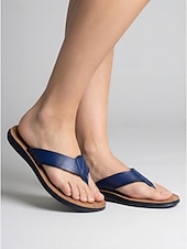 abordables Mujeres-Sandalias de dedo color marrón claro para mujer: chanclas cómodas y acolchadas con tiras de piel sintética para vacaciones en la playa y viajes de verano. &amp;Relajación informal al aire libre