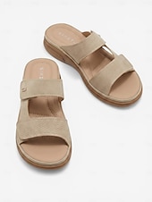 economico Sandali Comodi-Sandali da donna con supporto plantare a mandorla – ciabatte comode con cinturino regolabile in velcro, sandali imbottiti da infilare per camminare, per interni ed esterni &amp;abbigliamento quotidiano