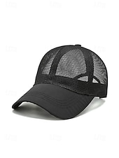 abordables Chapeaux pour hommes-Casquette de baseball pour homme en polyester respirant, style trucker multicolore ajustable, idéale pour les vacances à la plage, les tenues décontractées, la course à pied, la randonnée et les sports de plein air.