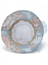 economico Cappelli da donna-Cappello da sole da donna in stile bohémien, traspirante e leggero, in poliestere, con fantasia floreale multicolore e fiocco, perfetto per le vacanze al mare, l'uso quotidiano e i viaggi estivi.