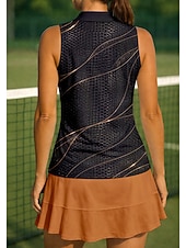 cheap Women's Shirt-Women's Sport Shirt Golf Polo Shirt Tank Top Tennis Shirt Sleeveless Floral Buttons UPF50+ UV Resistant High Elasticity Moisture Wicking Breathable Volleyball Tennis Golf Collar Turndown Shirt Top