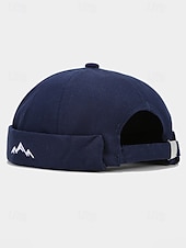 お買い得  メンズ帽子-メンズポリエステル製ドッカーハット。つばのない調節可能なキャップで、山のモチーフが刺繍されています。複数のカラー展開で、旅行、アウトドアスポーツ、普段着、バケーションスタイルに最適です。
