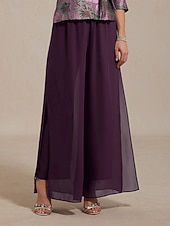  Damskie Bezczelny Elegancja Pełna długość Średni Talia Jednokolorowe Elastyczny pas Elastyczny Codzienny Święto Impreza / bankiet Oberżyna Lato Wiosna Jesień