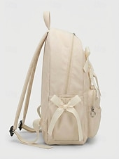 baratos Mochilas para Crianças e Adolescentes-Mochila feminina de poliéster com laço decorativo, várias cores, grande capacidade com vários bolsos, alças ajustáveis, perfeita para o ensino fundamental. &amp;volta às aulas no ensino fundamental,