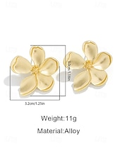 Недорогие Женская серьга-Женские серьги в богемном стиле, материал — сплав, 3D-цветочный дизайн, различные цвета, легкие и элегантные, идеально подходят для пляжного отдыха и повседневной носки.