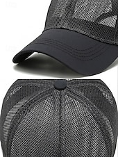 abordables Chapeaux pour hommes-Casquette de baseball pour homme en polyester respirant, style trucker multicolore ajustable, idéale pour les vacances à la plage, les tenues décontractées, la course à pied, la randonnée et les sports de plein air.
