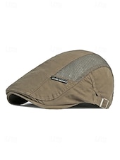 economico Cappelli da uomo-Berretto piatto da uomo in cotone a rete, regolabile e traspirante, modello newsboy ivy hat, ideale per l'uso quotidiano, le vacanze al mare, i viaggi e lo stile estivo all'aperto.