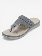 cheap Comfort Sandals-Women's Comfort Platform Slide Sandals, Cushioned Slip-On Sandals with Soft Footbed for Home, Travel &amp; Daily Wear