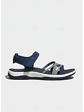 cheap Sport Sandals-Women's Outdoor Sport Sandals with Magic Tape Straps, Comfortable Walking Shoes for Hiking, Beach and Casual Outdoor Adventures