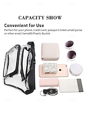 cheap Vacation &amp; Travel Bags-Women's Clear PVC Crossbody and Waist Bag, Multi-Color Transparent Bag with Adjustable Strap and Multiple Wearing Styles, Large Capacity Stylish Bag for Beach Vacation and Casual Daily Use