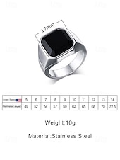 preiswerte Herrenschmuck-Herrenring im Boho-Stil aus Edelstahl mit Naturstein, Statement-Siegelring in verschiedenen Größen für den Alltag, Strandurlaub und Resort-Look