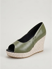 abordables Escarpins Peep Toe-Sandales compensées noires à bout ouvert pour femmes - espadrilles d'été à talons hauts et semelle tressée, idéales pour les croisières, les excursions à terre et les dîners élégants.