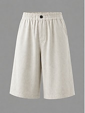 abordables Bas-Femmes Pantalon effet lin Bermuda Pantalon capri Shorts Décontracté Quotidien Court Taille Moyenne Uni Poches Latérales Respirabilité Confortable Non Elastique Sortir Week-end Noir Blanche Jaune Vert