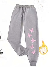 Χαμηλού Κόστους Γραφικά Παντελόνια-Γυναικεία Αθλητικές Φόρμες Τζόγκκερ Διακοπές Βίντατζ Εθνοτικό στυλ Πλήρες μήκος Ψηλή Μέση Πεταλούδα Κορδόνι Τσέπη Φλις Διατηρείτε Ζεστό Αντιανεμικό Άνετα Ελαστικό Διακοπές Επίσημο Δρόμος
