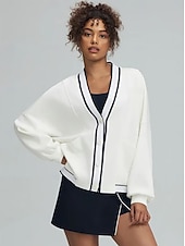 levne Designová kolekce-Dámské Golfové bundy Bílá Dlouhý rukáv Vrchní část oděvu Dámské golfové oblečení oblečení oblečení oblečení oblečení