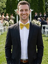 economico Matrimonio ACC-Papillon da uomo regolabile in poliestere, multicolore, accessorio formale per matrimoni, feste e cene di gala, design classico pre-annodato, adatto per matrimoni, banchetti e occasioni speciali.