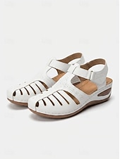 economico Sandali con zeppa-sandali da pescatore casual da donna con punta chiusa – scarpe comode e traspiranti con cinturino regolabile per camminare e per l'uso all'aperto