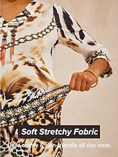 cheap Boho Dress-Vintage Leopard Jewelry High-Stretch Maxi Dress