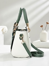 Χαμηλού Κόστους Τσάντακι &amp; Totes-Γυναικεία τσάντα χειρός με κέντημα και λουλούδι, με διακοσμητικό κασκόλ, από συνθετικό δέρμα, σε πολλά χρώματα, κομψό, casual στυλ, ιδανική για καθημερινή χρήση, γραφείο και κοινωνικές συγκεντρώσεις.