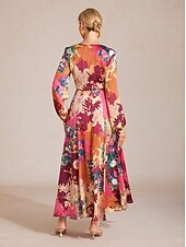 billiga tryck avslappnad klänning-blommig maxiklänning med spets