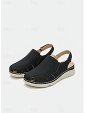 Χαμηλού Κόστους Άνετες Σανδάλες-slingback casual σανδάλια για γυναίκες – κλειστά παπούτσια με σχέδιο κοπής, άνετα για καθημερινή χρήση και περιστάσεις άνοιξη/καλοκαίρι