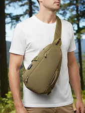 cheap Men's Bags-Men's Polyester Sling Bag Chest Pack, Multi-Color Crossbody Bag with Adjustable Shoulder Strap, Ideal for Casual Daily Use, Outdoor Sports, Hiking, Fishing and Travel