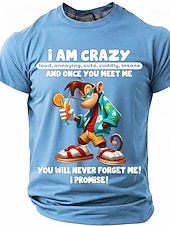 tanie Koszulki z sarkastycznym humorem-Męskie Śmieszne Podkoszulek Krótki rękaw Podkoszulek Druk 3D Półgolf Koszula Moda Designerskie Prosty Codzienny Impreza Ulica Czerwony Lato Wiosna Odzież S M L XL XXL XXXL