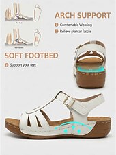 abordables Sandales Confort-sandales plates marron à boucle en T pour femmes - sandales confortables en similicuir pour un usage quotidien et des activités de plein air